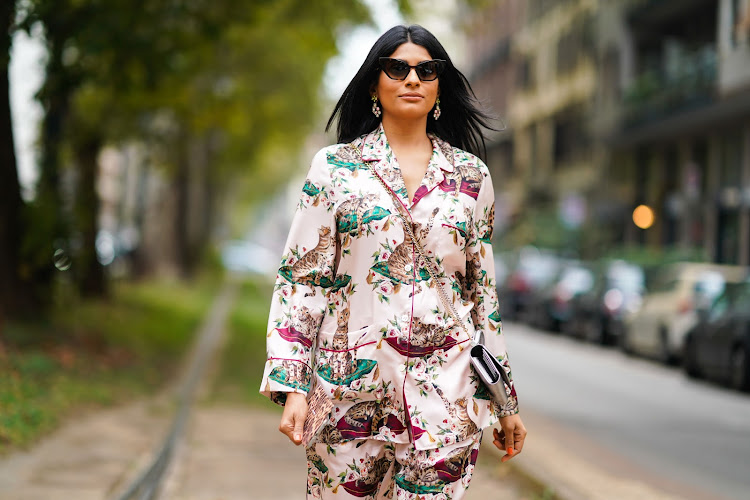 Pyjama-inspired two-piece suits are trending.