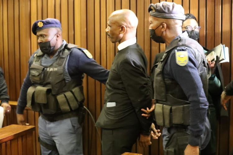 Advocate Malesela Teffo is arrested in the North Gauteng High Court in Pretoria on Thursday.