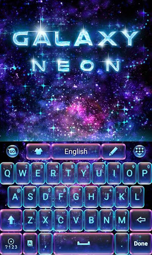 Neon Galaxy GO Keyboard Theme