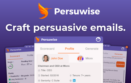 Persuwise: AI Writer & 360 Outreach Assistant small promo image