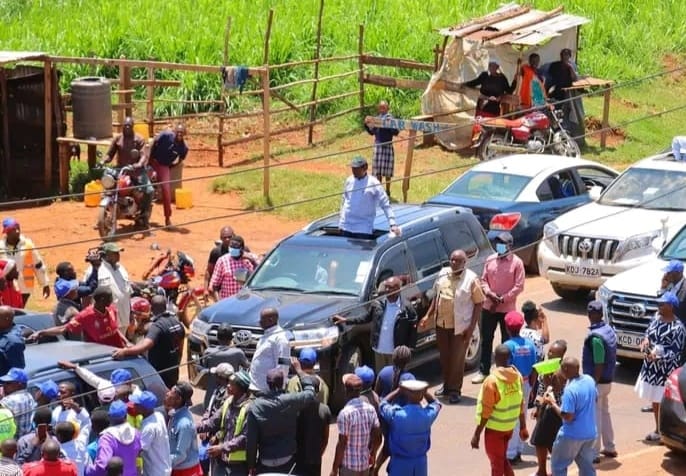 Wiper Leader Kalonzo Musyoka when he toured Nyamira Thursday.