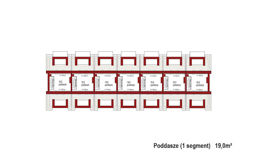 Diana B zestaw 7 segmentów - Rzut poddasza