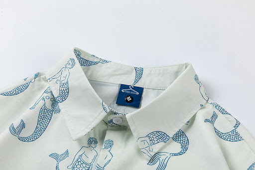 Title 8, Mermaid printed short-sleeved shirt for men, lo...