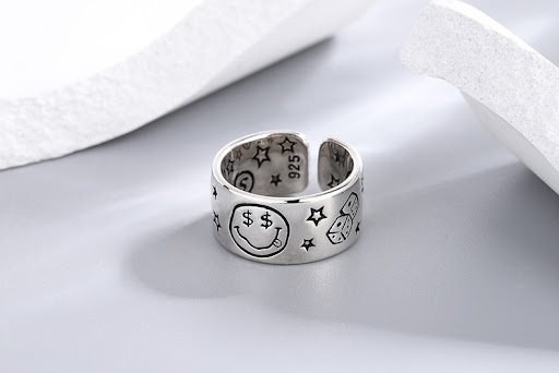Title 4, Retro Vintage Open-end Couple Ring – Adjustable...