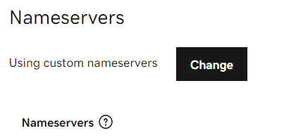 GoDaddy Using Custom Nameservers