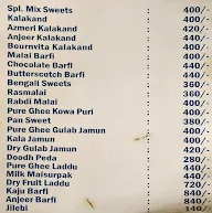 Balaji Sitaram Mithai Bhandar menu 2