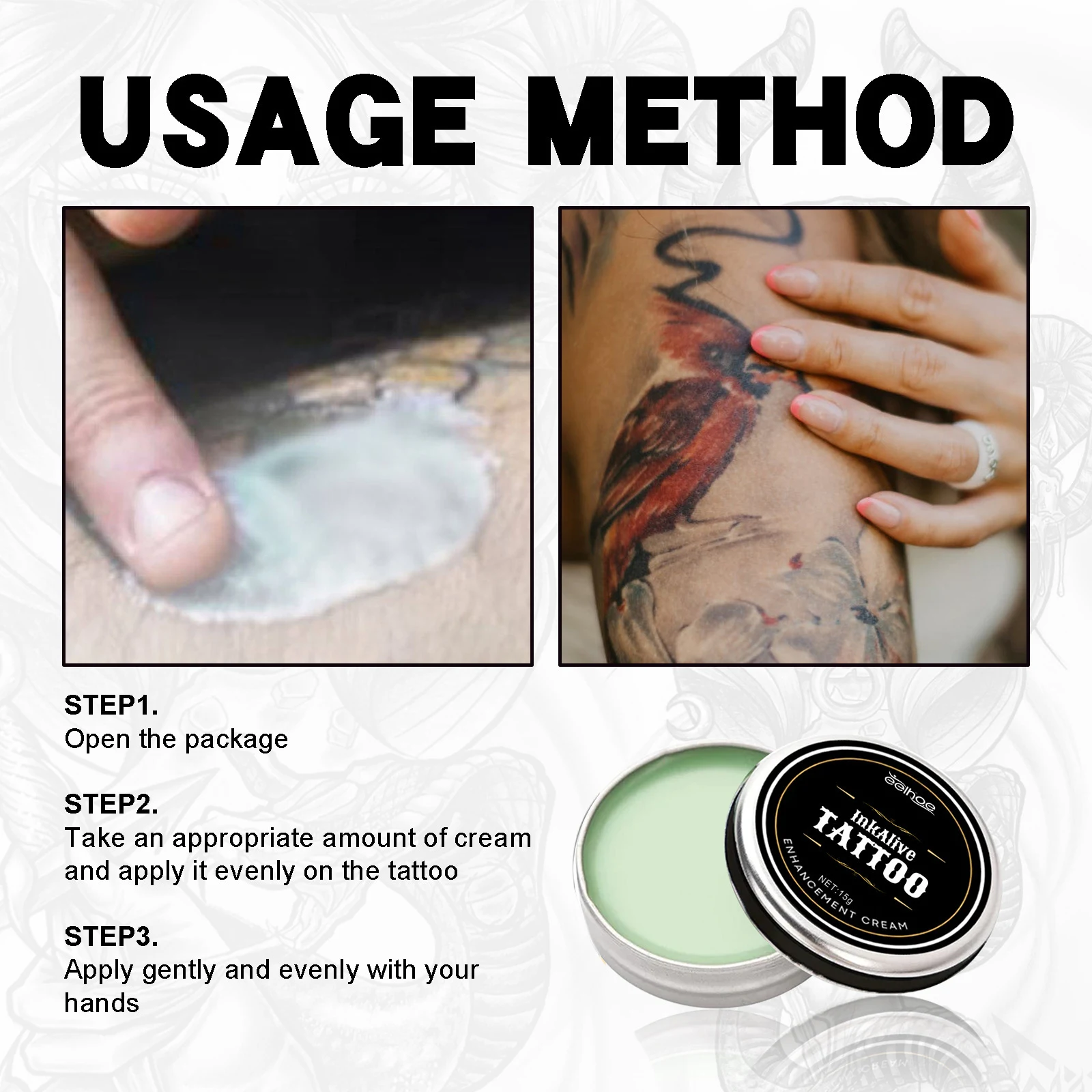 Title 4, EELHOE Crème Réparatrice pour Tatouages Nourris...