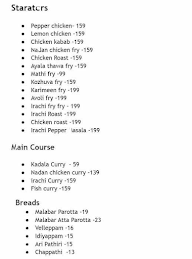 Kerala Tasty menu 2