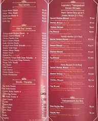 Dindigul Thalappakatti menu 2