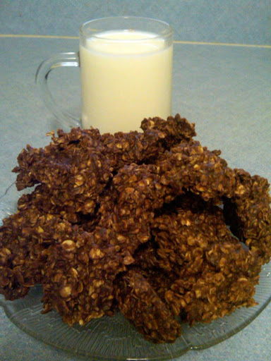 Peanut Butter Chocolate No-Bake Cookies