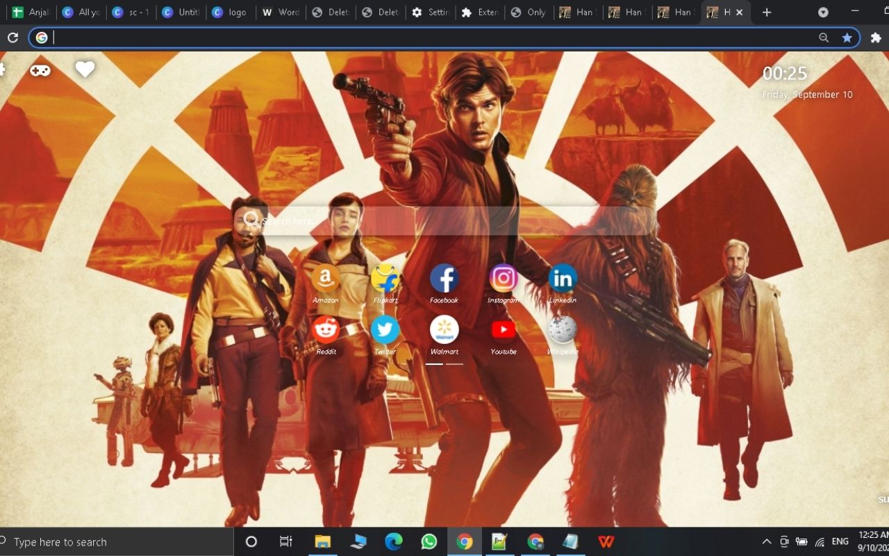 Han Solo Wallpaper New Tab Theme[Install Now] Preview image 1