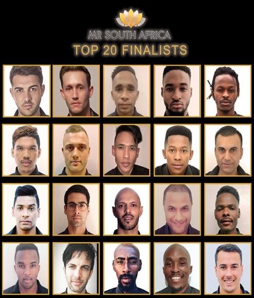 Mr South Africa's top 20 finalists for 2019.