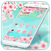 Beautiful Pink Flower Theme  Icon