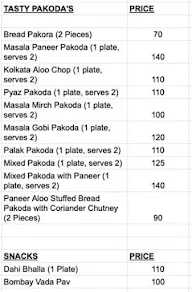 Bengali Dada Pakora Corner menu 1