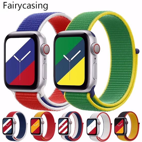 Dây Đeo Sợi Nylon Cho Đồng Hồ Thông Minh Apple Watch 45Mm 41Mm 40 44Mm Iwatch Series 4 5 Se 6 7