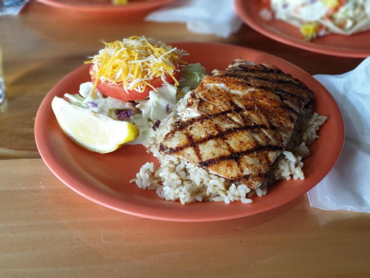 Grilled Mahi with brown rice