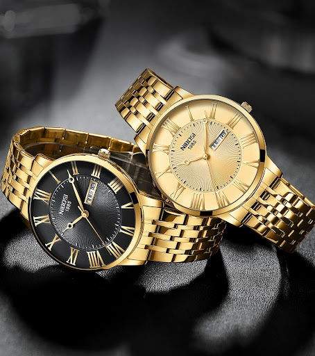 Title 2, Mens Fashion Simple Steel Belt Quartz Watch Cl...