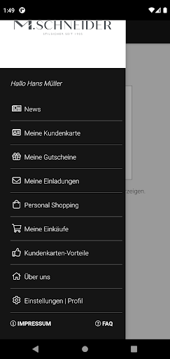 Screenshot Modehaus M. Schneider