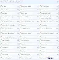 Bake N Brew By Kalinga Grand menu 1