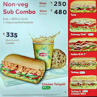 Subway menu 4