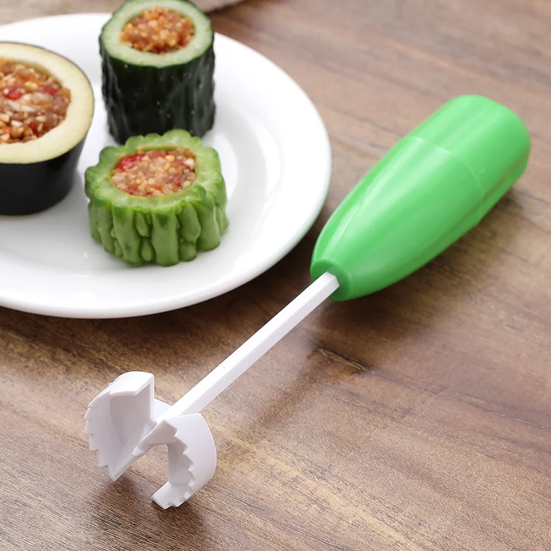 Multifunctional Cucumber and Eggplant Core Pulling Tool Effortlessly Core Vegetables Kitchen Gadget for Healthy Meal Pre