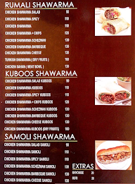 Shawarma Chef menu 2