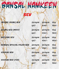 Bansal Namkeen menu 2