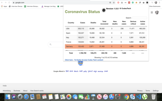 Live Coronavirus status Preview image 3