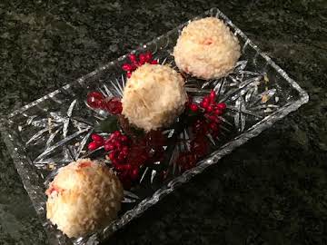 Toasted Coconut Cherry Snowballs