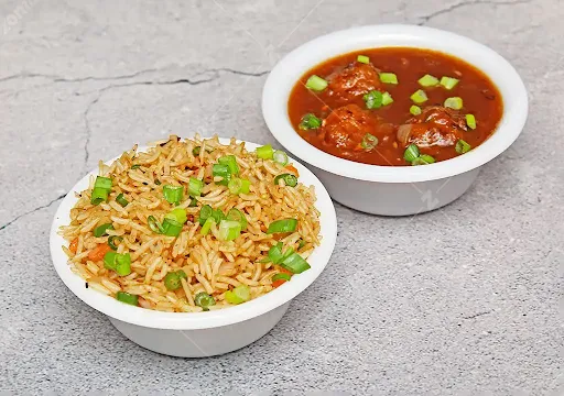 Fried Rice With Manchurian Gravy