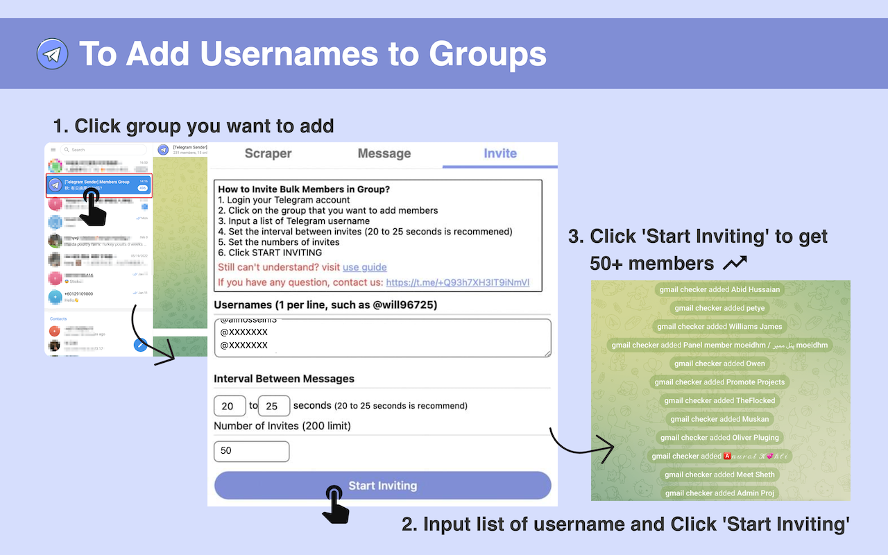 TG Sender - TG bulk message send and invite Chrome Extension Image 5
