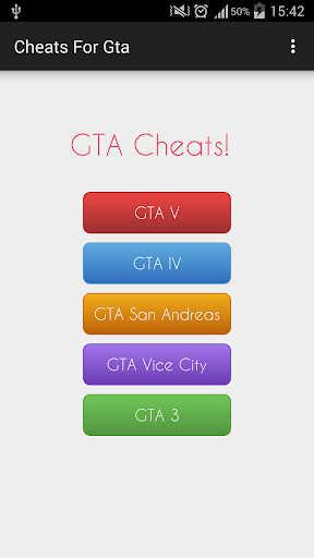 Cheats For GTA Series