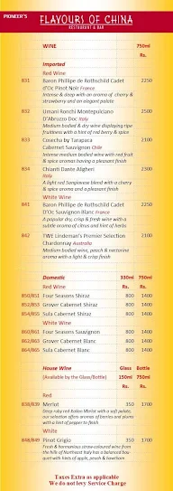 Pioneer's Flavours of China menu 3