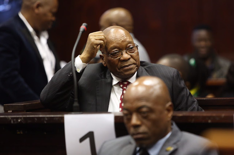 Jacob Zuma during his court appearance on Friday.