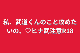 私、武道くんのこと攻めたいの、♡ヒナ武注意R18