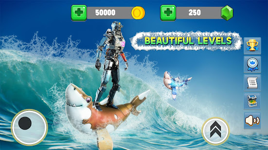 Robot Shark Attack Game 2019:Angry Shark Games 1.0 APK + Mod (المال غير محدود) إلى عن على ذكري المظهر