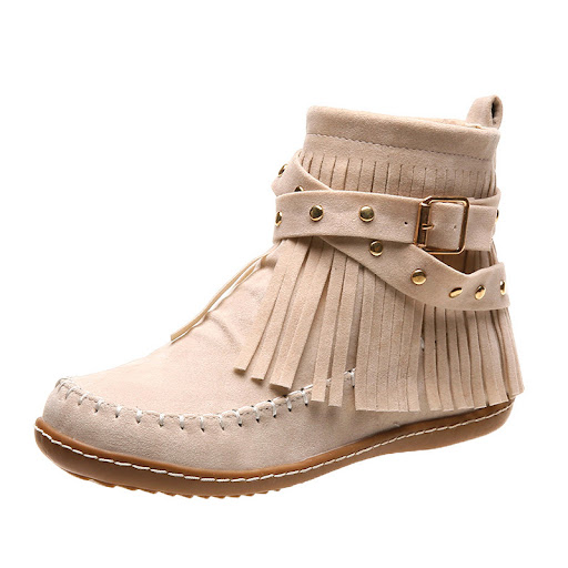 Title 6, Flat-bottomed, round-head side zipper boots. Co...