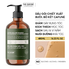 Dầu gội bưởi The Cafuné dành cho tóc xơ yếu, gãy rụng kích thích mọc tóc tự nhiên giúp tóc chắc khỏe mềm mượt 480ml