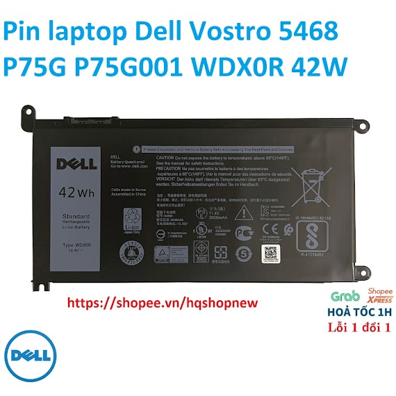 [Pin Zin] Pin Laptop Dell Vostro 5468 P75G P75G001 Wdx0R 42W