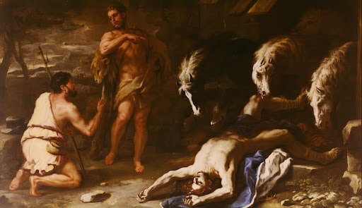 Hercules Feeding Diomedes to his Horses