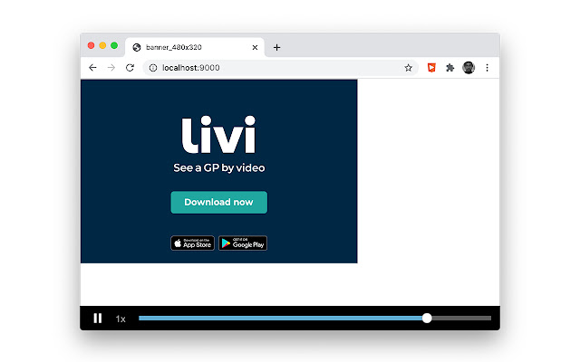 Banner Player chrome extension