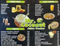 Mr Coconut Juice Center menu 1