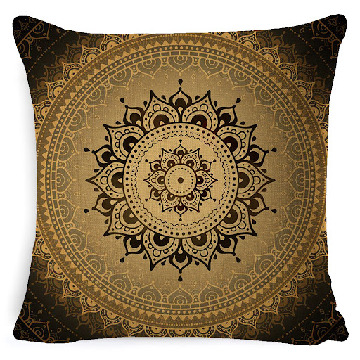 Title 4, Bohemian style mandala bedside and sofa cushion...