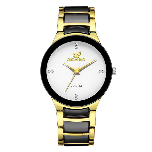 Title 4, Mens Watch British Wind Room Gold Steel Belt w...