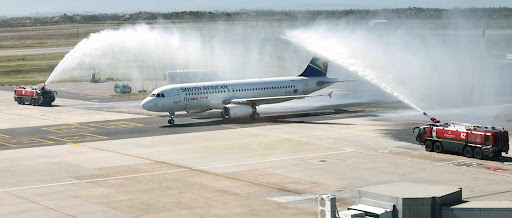 SAA returned to the sky with a flight from Johannesburg to Cape Town on Thursday.