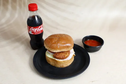 Aloo Tikki Burger With Coke [250 Ml]