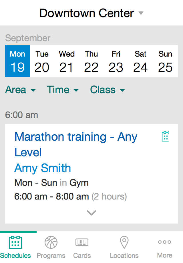 Upper Bucks County YMCA Screen 3