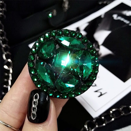 Title 5, New paste type rhinestone mobile phone stand, h...
