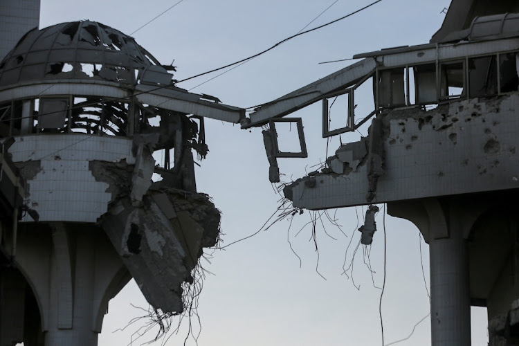 A damaged building at Al Shifa Hospital in Gaza on April 1 2024 amid the ongoing conflict between Israel and Hamas. Bodies were reported to have been found at the medical site after an Israeli special forces operation. File photo.