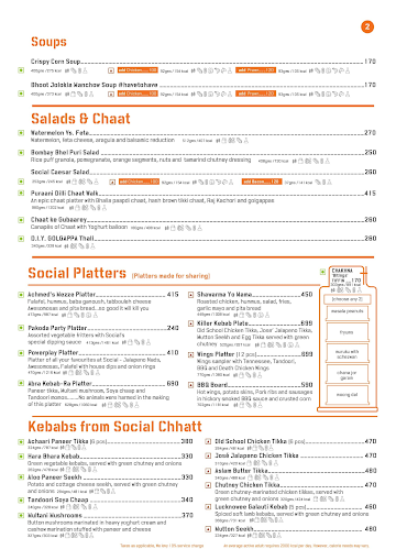 Social menu 